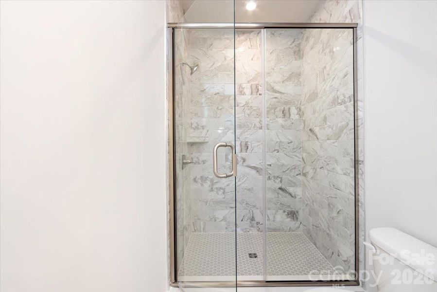Primary tiled shower