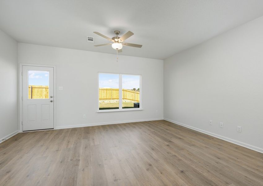 The family room is a large, open living space.