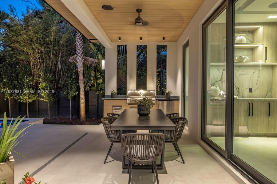 Exterior details and patio area of a home in , Miami (Image 56).