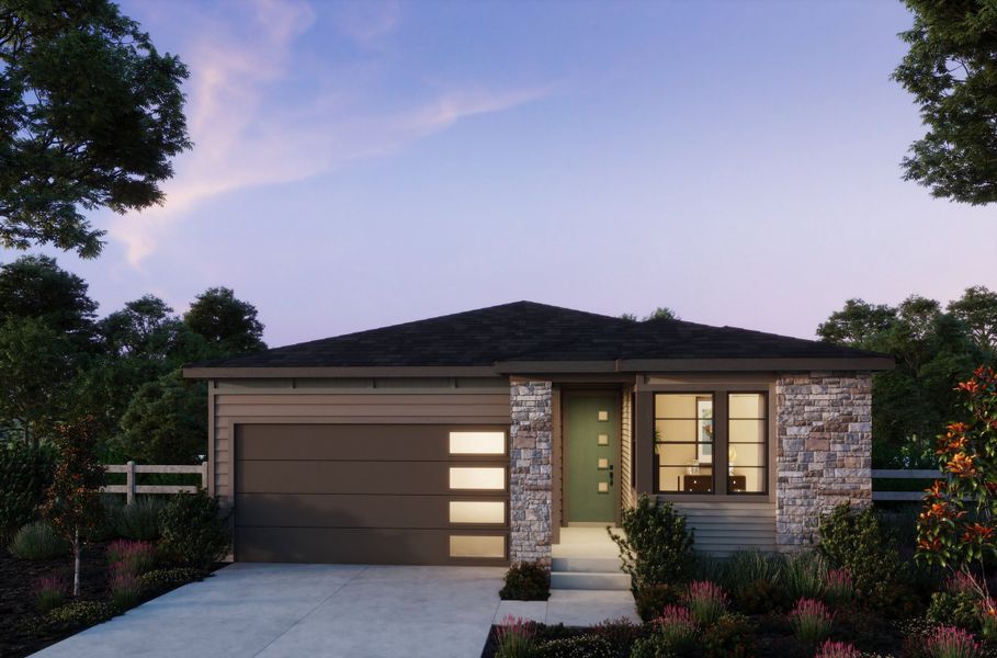 Representative exterior photo of a completed home built from the 2 by Trumark Homes in Trumark Homes at Sterling Ranch, Littleton, CO (Image 19).