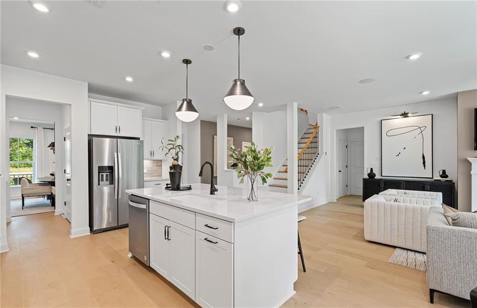 Furnished interior view inside a new home in Reunion, Flowery Branch (Image 15).