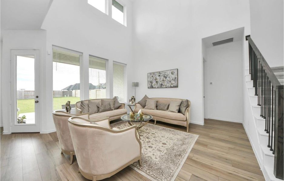 Furnished interior view inside a new home in Cross Creek West: Richmond Collection, Fulshear (Image 38).