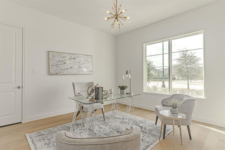 Furnished interior view inside a new home in , Aledo (Image 36).