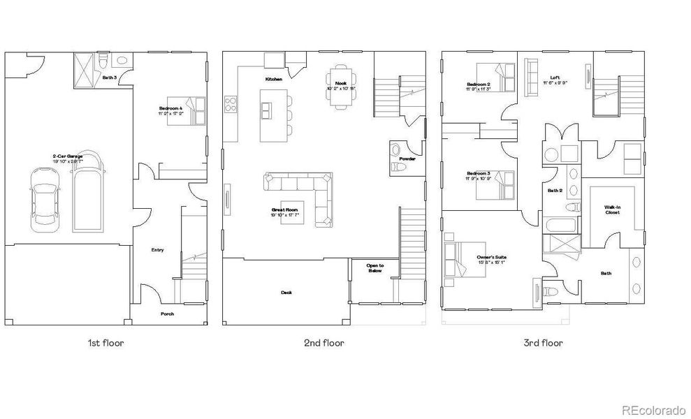 2D floor plan layout of this home in , Centennial, CO (Image 3).