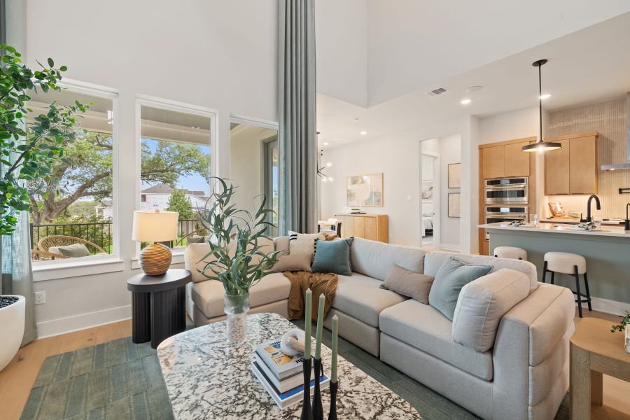 Furnished interior view inside a new home in Heritage, Dripping Springs (Image 24).