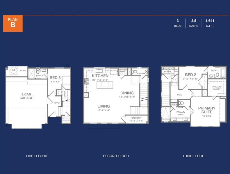 2D floor plan layout of this home in Elkhart Landing, Houston, TX (Image 3).