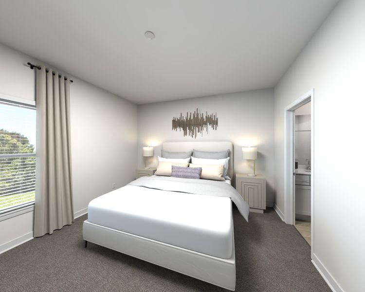 Furnished interior view inside a new home in Greystone - Vista Townhomes, Smyrna (Image 5).