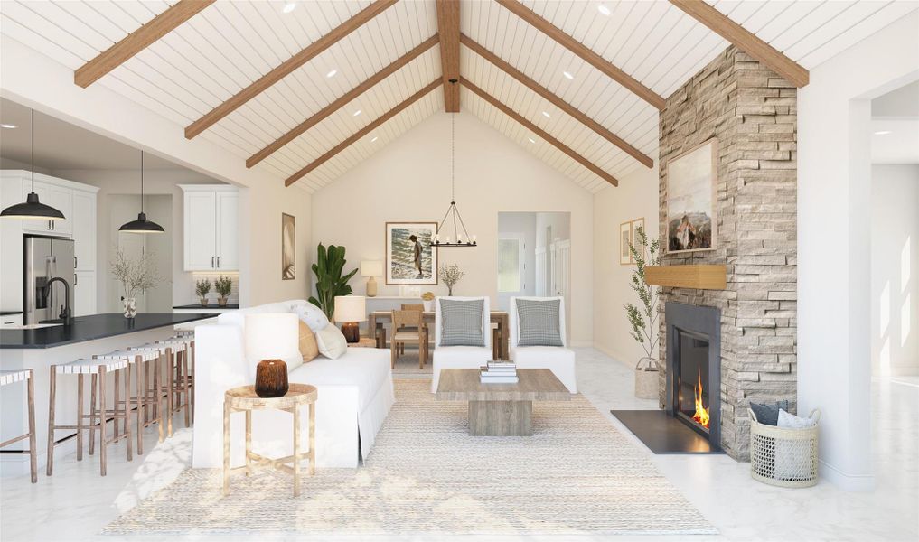 Impressive great room with high ceilings (*Artist rendering used for illustration purposes only.) Impressive great room with high ceilings (*Artist rendering used for illustration purposes only.)