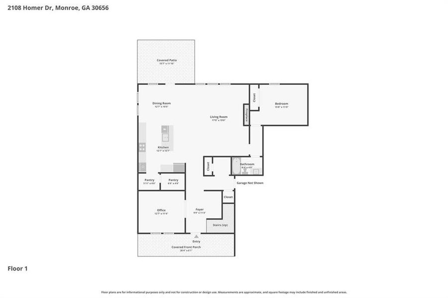 2D floor plan layout of this home in River Pointe, Monroe, GA (Image 5).
