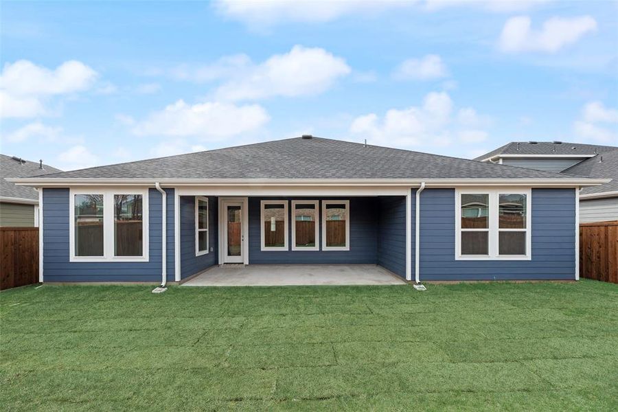 Exterior details and patio area of a home in Creekside of Crowley, Crowley (Image 21).
