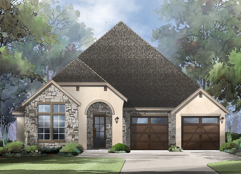 Santorini Floor Plan in Parmer Ranch Elevation C Santorini Floor Plan in Parmer Ranch Elevation C