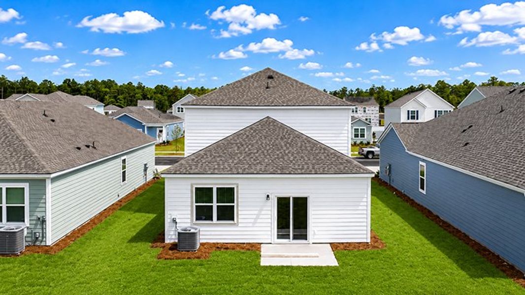Exterior details and patio area of a home in Hillcrest, Ravenel (Image 3).