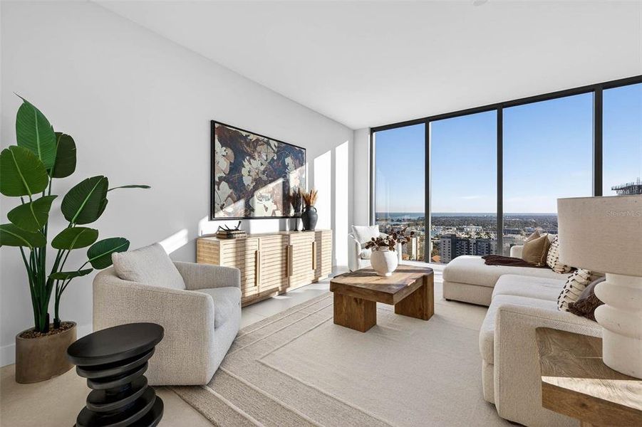 Furnished interior view inside a new home in , St. Petersburg (Image 10).