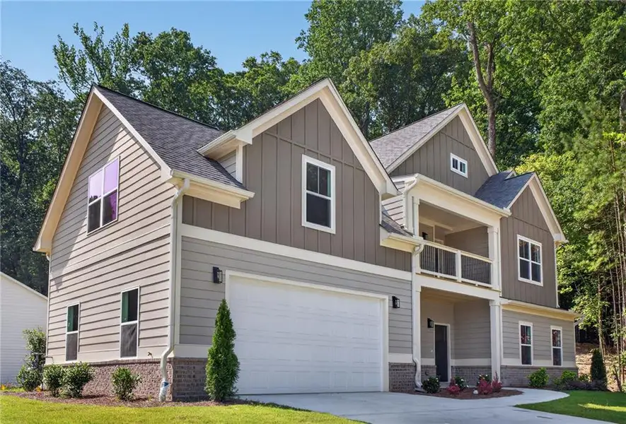 Front exterior of a new home in , Atlanta, GA, highlighting curb appeal (Image 2). Front exterior of a new home in , Atlanta, GA, highlighting curb appeal (Image 2).