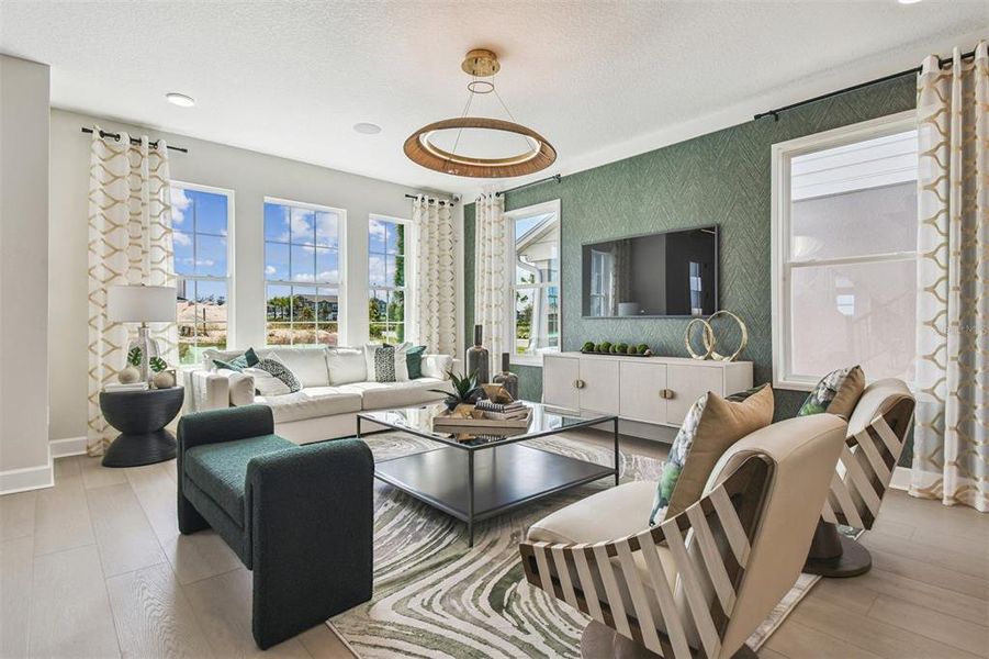 Furnished interior view inside a new home in Lake Star at Ovation, Winter Garden (Image 12).