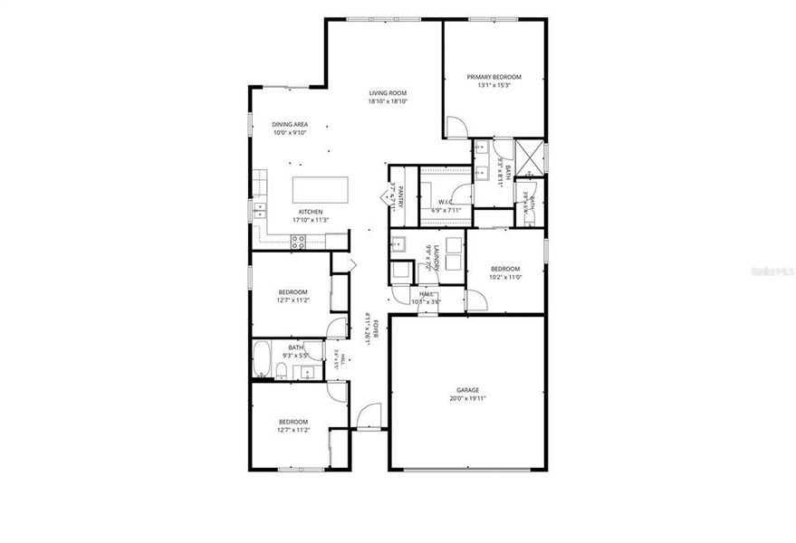 2D floor plan layout of this home in EverBe, Orlando, FL (Image 5).