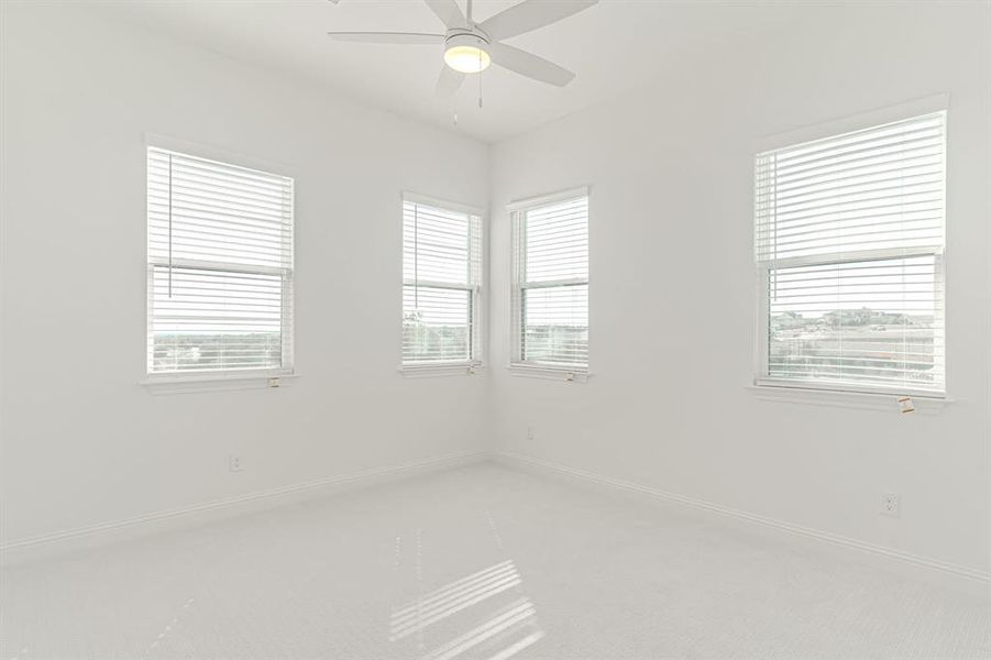 on main level with en suite bath