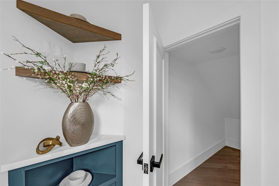A butler’s pantry offering extra storage space A butler’s pantry offering extra storage space