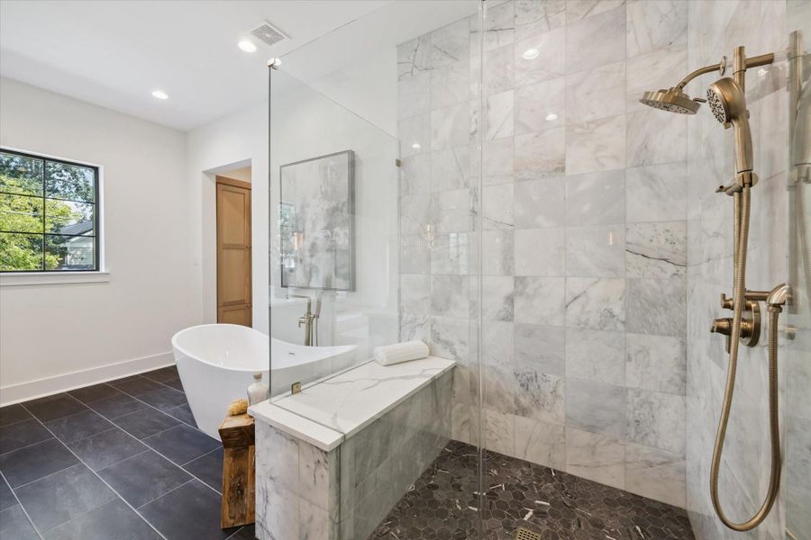 Another view of the Primary bath. Shower has main shower head and Hand Wand. Another view of the Primary bath. Shower has main shower head and Hand Wand.