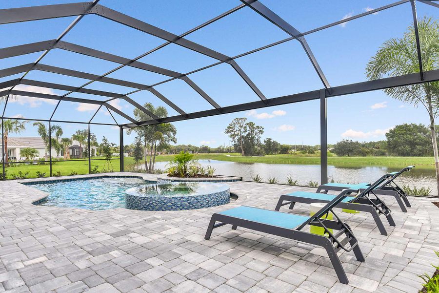 Representative exterior details of a home built from the Savannah 2 by Neal Communities in SkySail, Naples (Image 4).