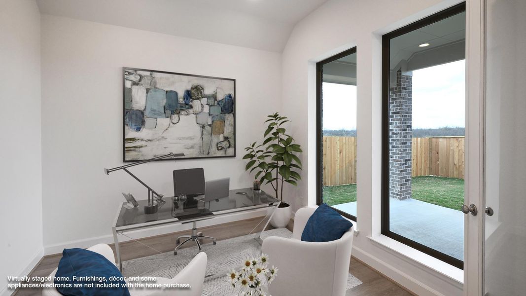 Furnished interior view inside a new home in Crosswinds, Kyle (Image 10).