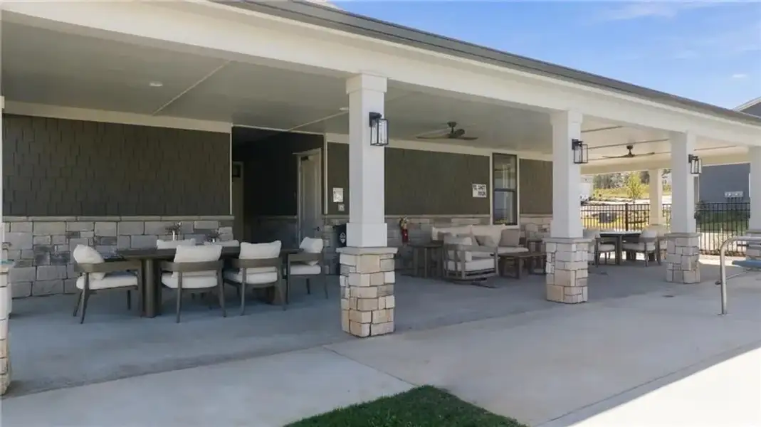 Exterior details and patio area of a home in Stegall Village, Emerson (Image 28).