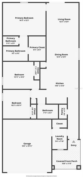 2D floor plan layout of this home in Peace Creek Reserve, Winter Haven, FL (Image 4). 2D floor plan layout of this home in Peace Creek Reserve, Winter Haven, FL (Image 4).