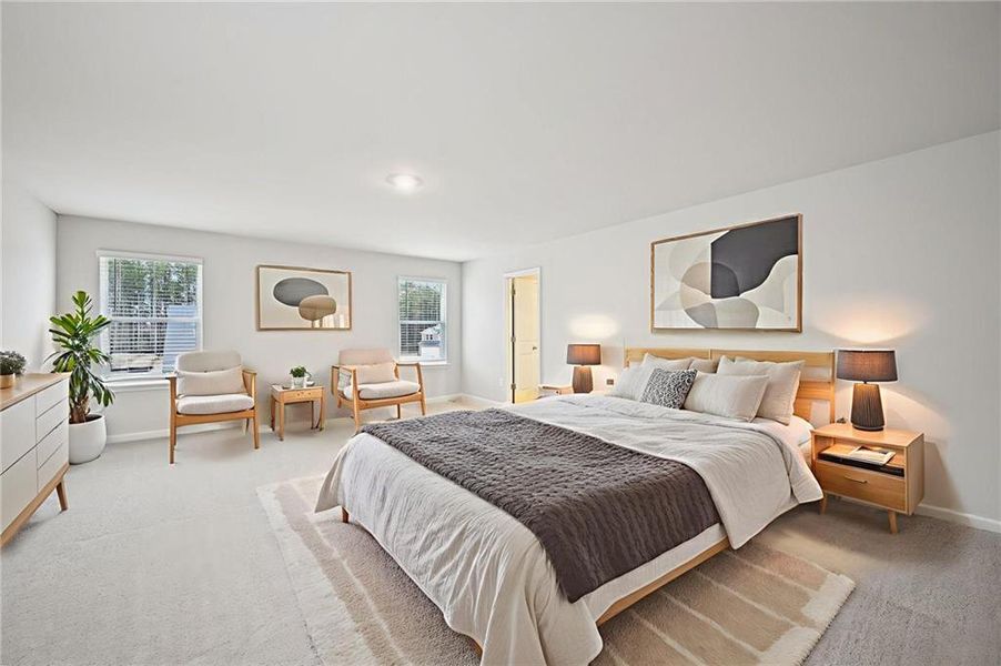 Furnished interior view inside a new home in Parkside at Grayson, Grayson (Image 17).