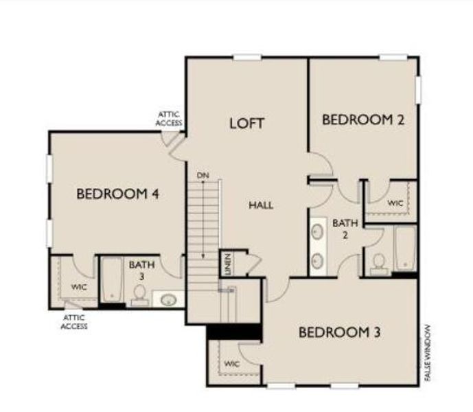 2D floor plan layout of this home in Midtown at Nexton, Summerville, SC (Image 3).