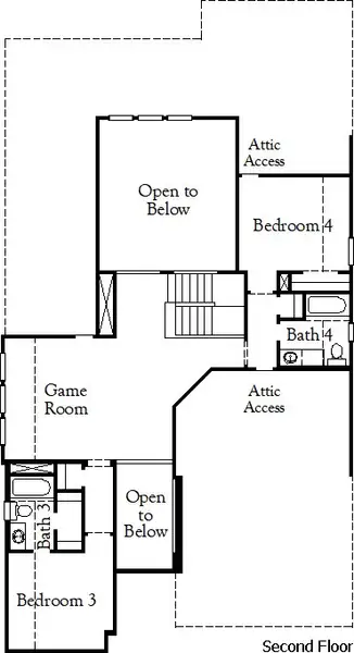 2D floor plan layout of this home in Chaparral Park, Oak Point, TX (Image 3).