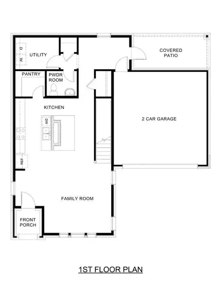 2D floor plan layout for the Ashford by D.R. Horton in Greenwood Square, Richardson, TX (Image 3).
