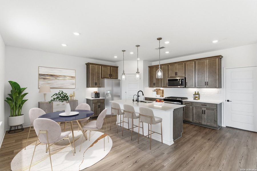 Furnished interior view inside a new home in Nopal Valley, San Antonio (Image 19).