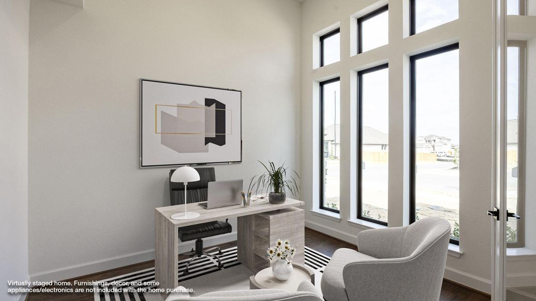 Furnished interior view inside a new home in Lariat 60', Liberty Hill (Image 9).