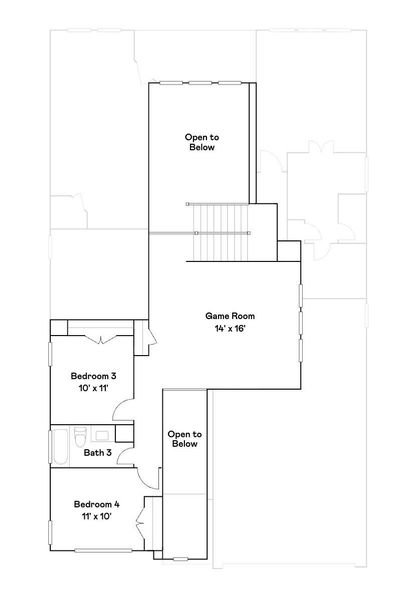 2D floor plan layout of this home in Sunterra, Katy, TX (Image 6).