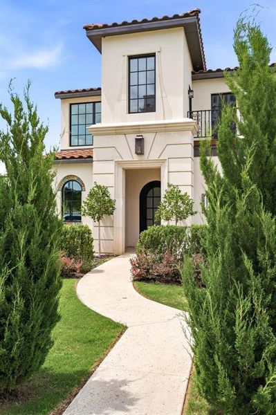 Front exterior of a new home in , Flower Mound, TX, highlighting curb appeal (Image 23). Front exterior of a new home in , Flower Mound, TX, highlighting curb appeal (Image 23).