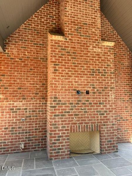 1500 Scales St Sitting Porch Fireplace