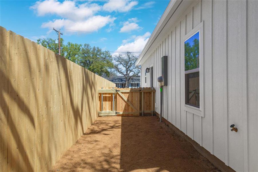 Exterior details and patio area of a home in , Brownwood (Image 22). Exterior details and patio area of a home in , Brownwood (Image 22).