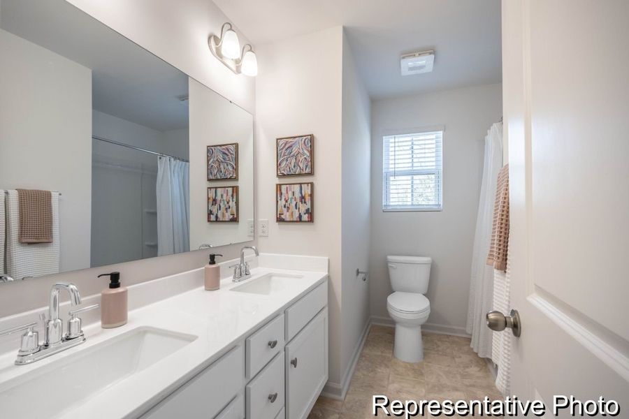 Furnished interior view inside a new home in Village Heights TH, Greensboro (Image 9).