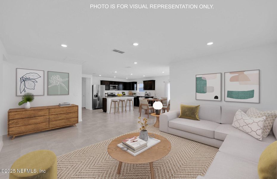 Furnished interior view inside a new home in Wells Landing, Jacksonville (Image 5).