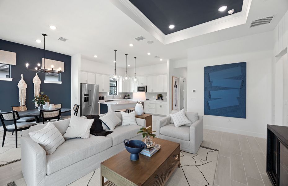 Representative furnished interior of a home built from the Prosperity by DiVosta in BeachWalk by Manasota Key, Englewood (Image 5).