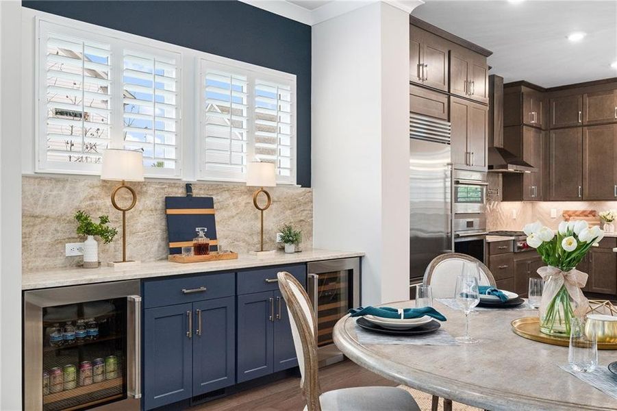 Furnished interior view inside a new home in Manning on the Square, Alpharetta (Image 23).