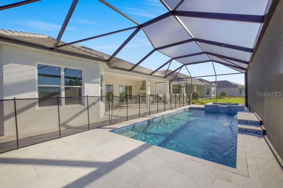 Exterior details and patio area of a home in Esplanade at Azario Lakewood Ranch, Bradenton (Image 3). Exterior details and patio area of a home in Esplanade at Azario Lakewood Ranch, Bradenton (Image 3).