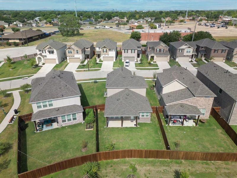 Birds eye view of property