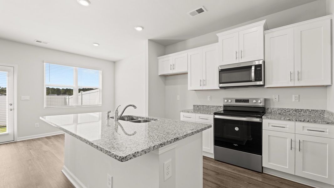 Furnished interior view inside a new home in Rushing Waters Townhomes, North Augusta (Image 5). Furnished interior view inside a new home in Rushing Waters Townhomes, North Augusta (Image 5).