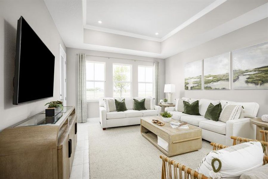 Representative furnished interior of a home built from the Grove by Ryan Homes in Malabar Springs, Palm Bay (Image 10).