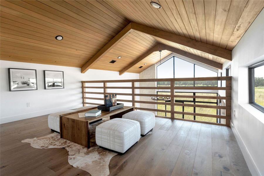 Furnished interior view inside a new home in Hye Springs Ranch, Hye (Image 3).