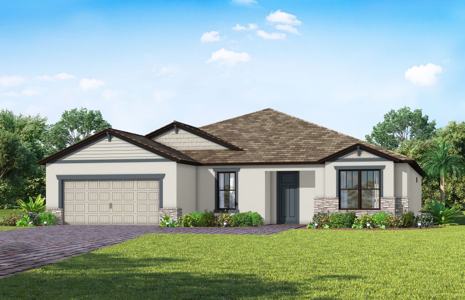 Representative exterior photo of a completed home built from the Stardom by Del Webb in Del Webb Naples, Ave Maria, FL (Image 23).