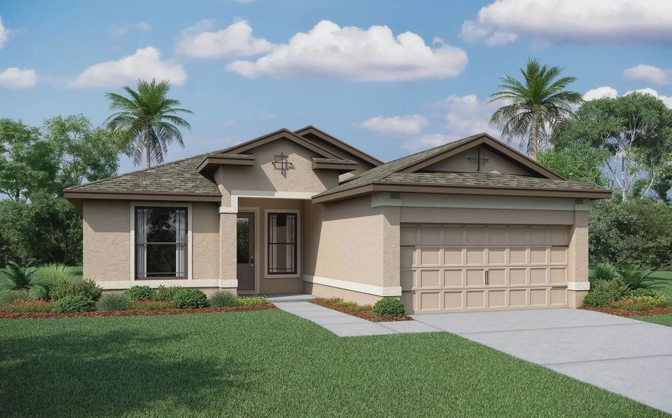 Representative exterior photo of a completed home built from the Venezia by Vitale Homes in Rose Haven, New Port Richey, FL (Image 7).