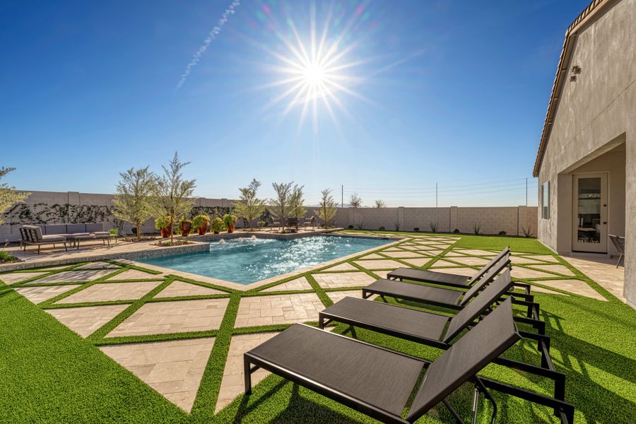 Representative exterior details of a home built from the Holly Plan 5007 by Tri Pointe Homes in Abel Ranch, Goodyear (Image 4).