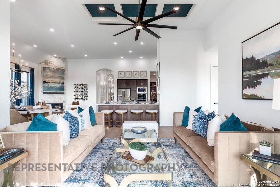 Furnished interior view inside a new home in The Ranches at Creekside, Boerne (Image 37). Furnished interior view inside a new home in The Ranches at Creekside, Boerne (Image 37).